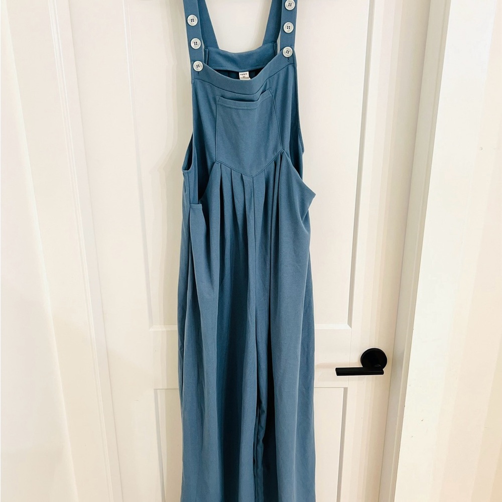 HALARA Adjustable Strap Buttons Multiple Pockets Waffle Casual Overalls